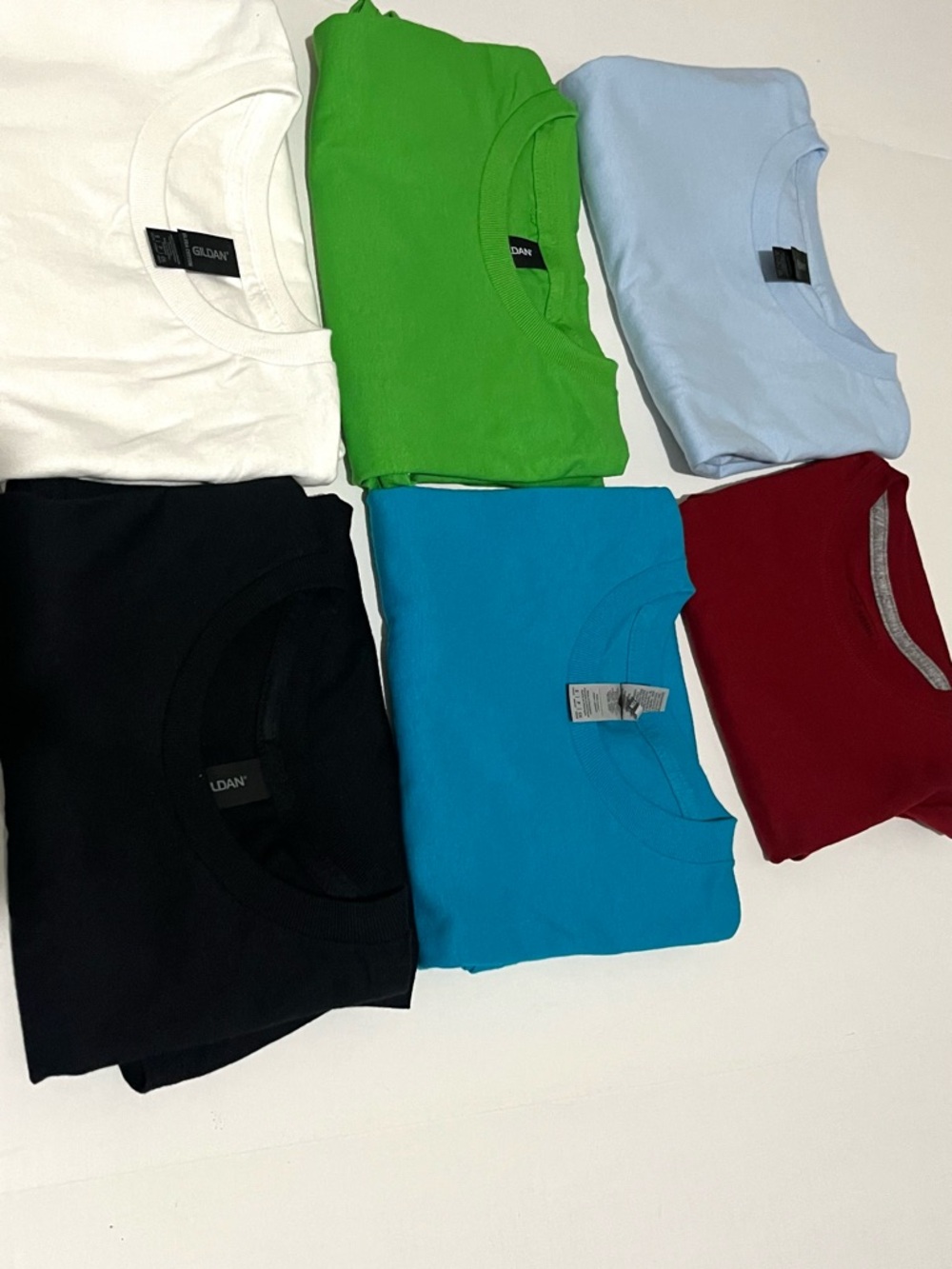 Gildan Kids Short Sleeve Tees - White, Black, Green, Light Blue, Teal, Burgundy